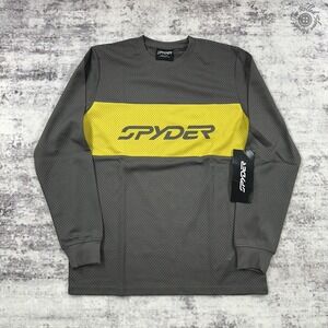 NWT Spyder Olson‎ Long Sleeve Jersey Cycling Yellow/Grey Men's Medium